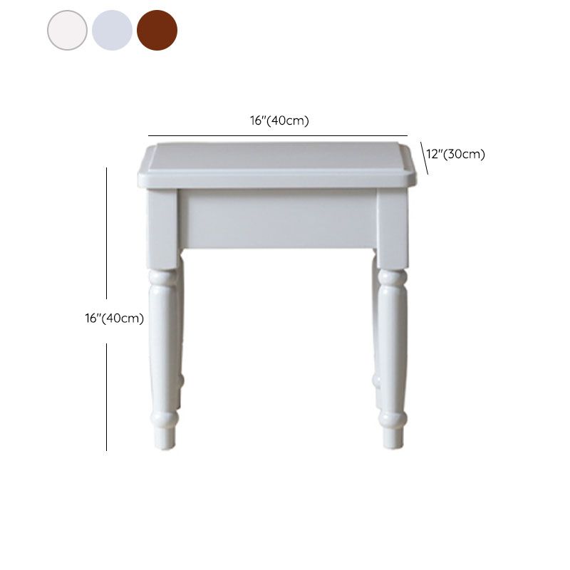 Bedroom Victorian Double Drawers Solid Wood Standing Make-up Vanity