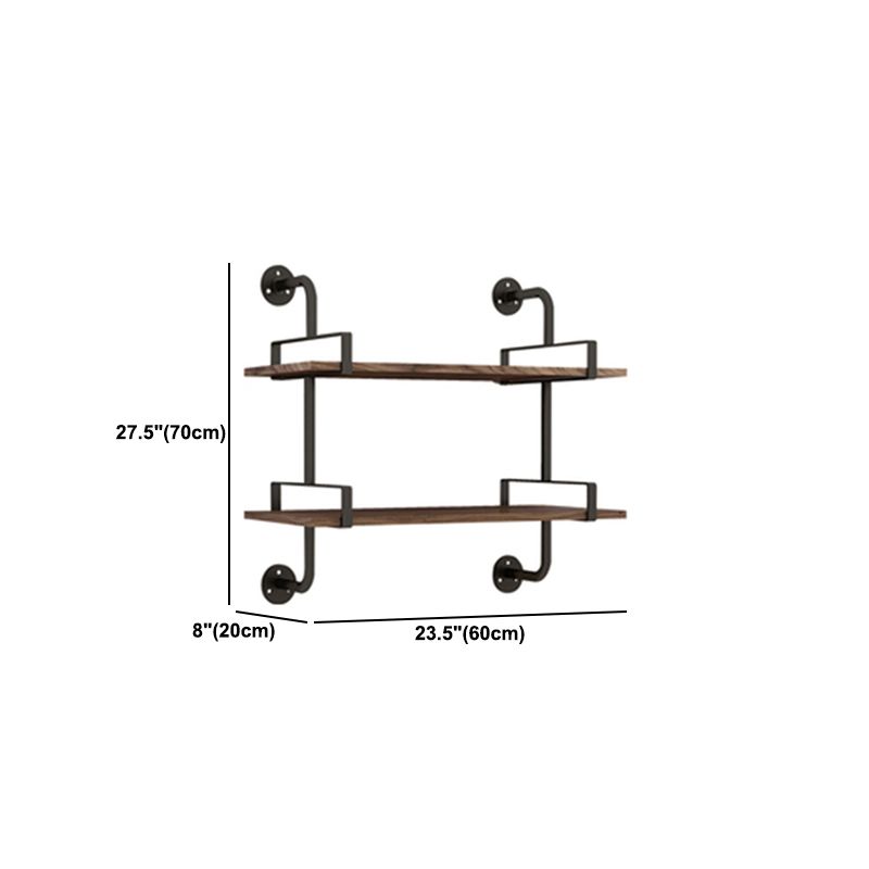 7.87"W Bookshelf Industrial Style Wall Mounted Bookcase for Home Study Room