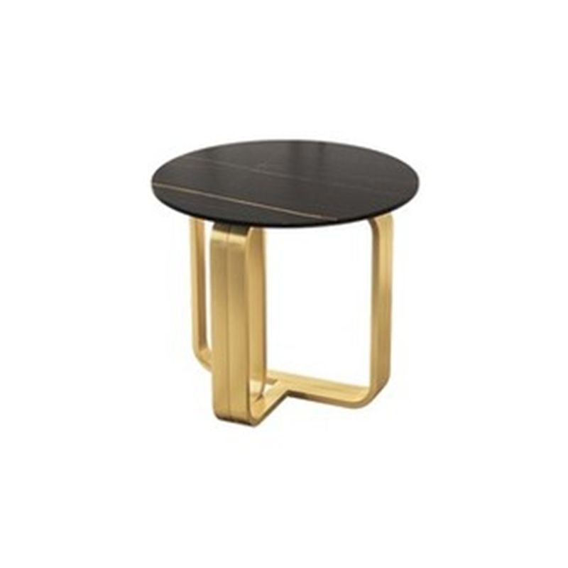 Glam Rectangle Cocktail Table Single Stone Top Coffee Cocktail Table
