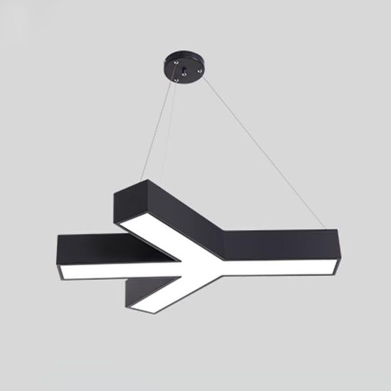 Zwarte tak led hangende lamp eigentijdse acryl commerciële hangende verlichting voor gymnasium