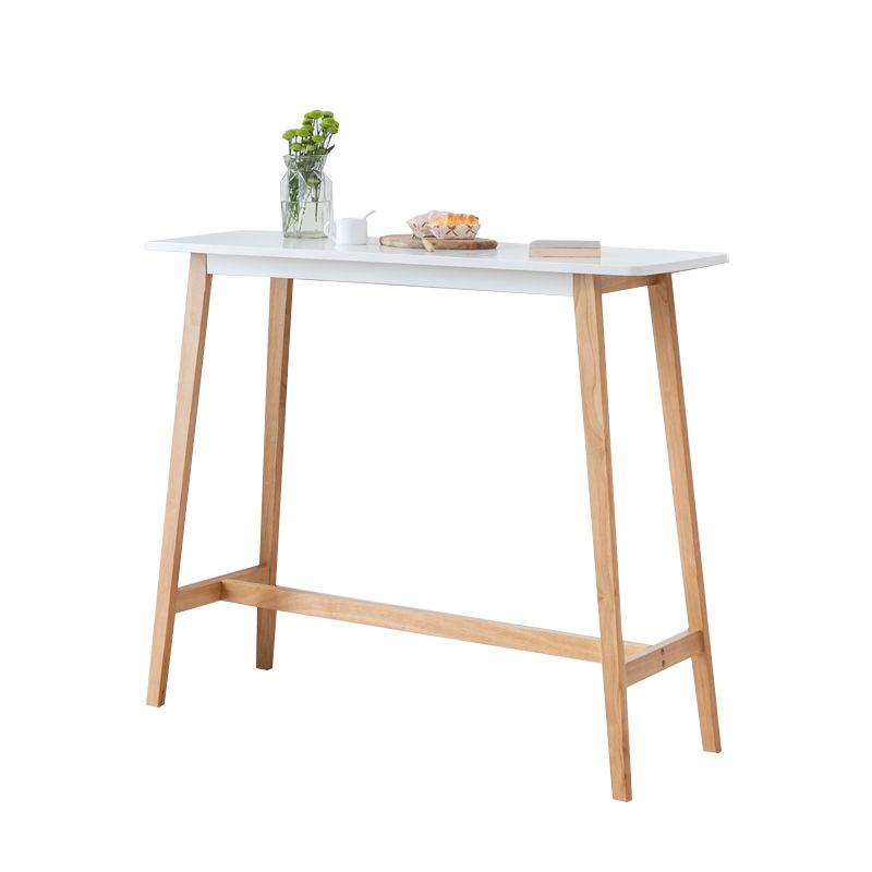 Solid Wood Counter Height Dining Table Contemporary Rectangle Bar Table