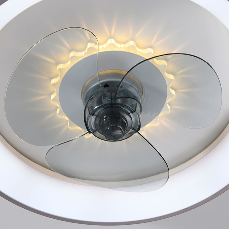 Moderne minimalistische LED -Deckenventilatoren Aluminium kreisförmige Deckenleuchte mit Acrylschatten