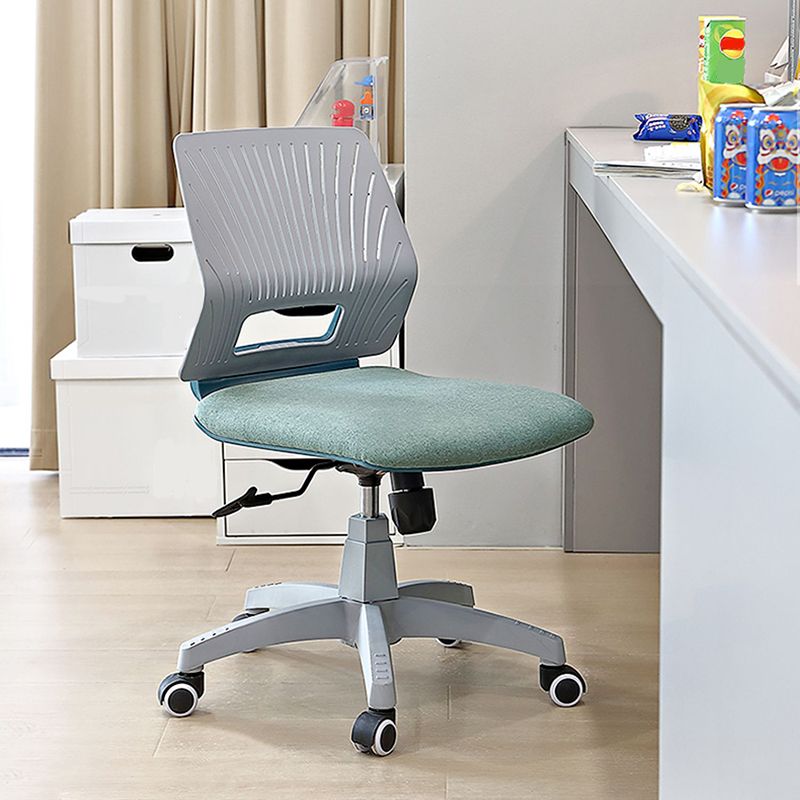Modern Green Slide Office Chair Adjustable Seat Height with Wheels