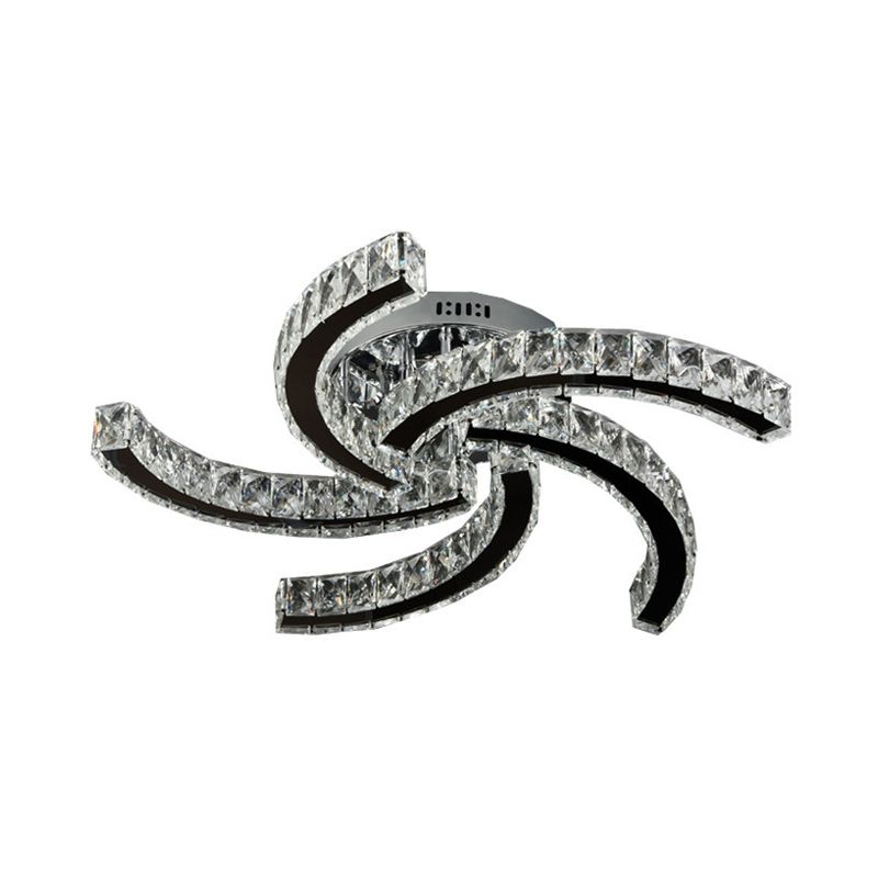 Light semifulmini a vento a vento a vento semplice cristallo cromato a filo semi -filo in luce calda/bianca/3 colori