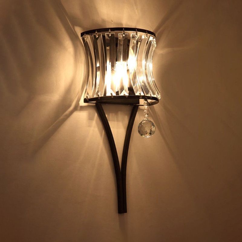 Crystal Geometry Shape Wall Lights Modern Style 2 Light Wall Sconce for Dining Room