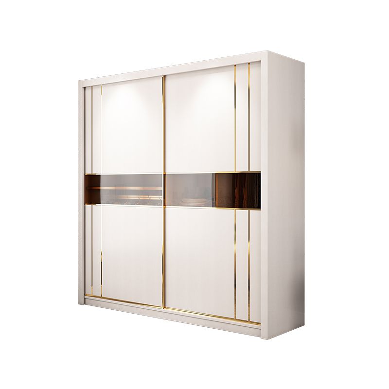 Modern Style Wardrobe Cabinet Glass Wardrobe Closet for Home
