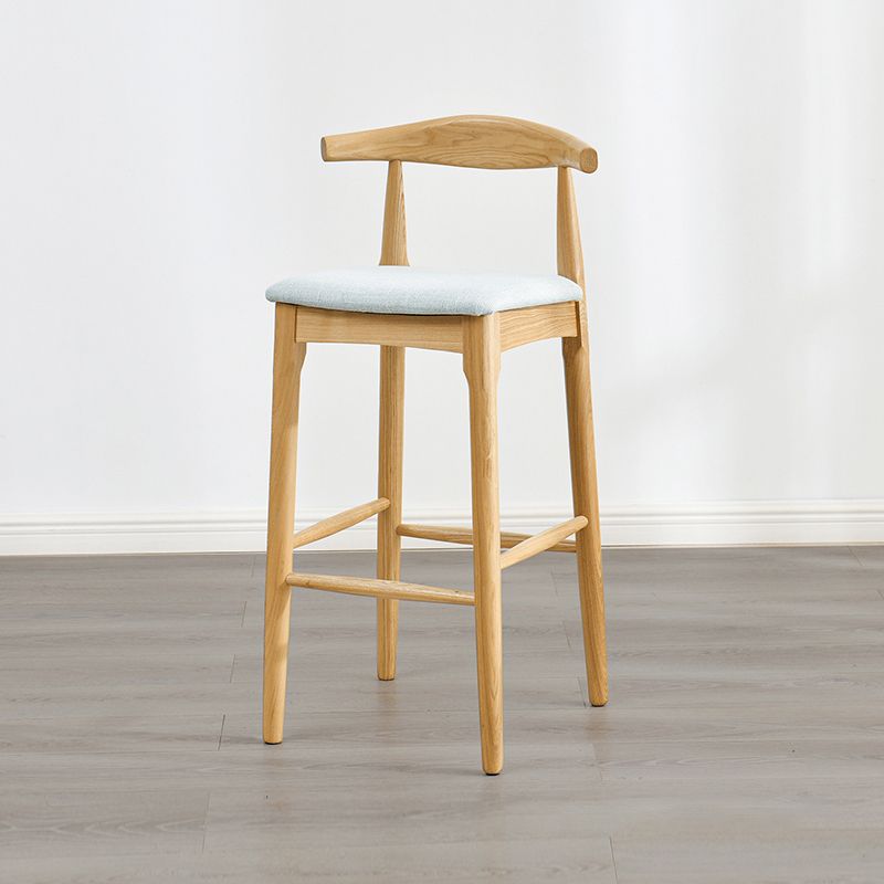 Industrial Style Counter Chair Solid Wood Footrest Counter Stool for Restaurant