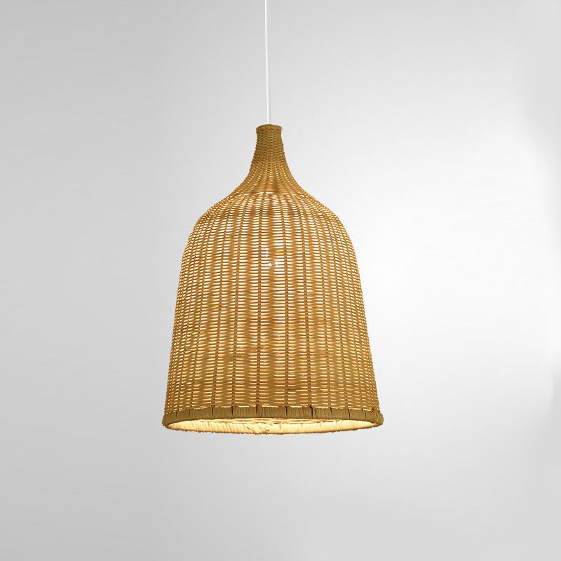 Rattan Hanging Light Modern Style Pendent Lighting Fixture for Sitting Room