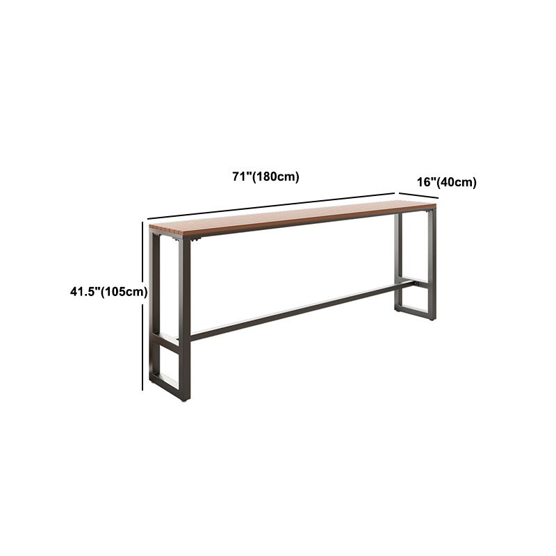 Modern Style Bar Table Set 1/2/5 Pieces Rectangle Bar Table with High Stools