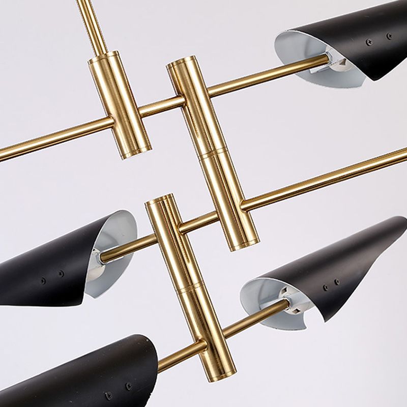 Luci sospese postmoderne Multi lampadario in metallo per la camera da letto del soggiorno