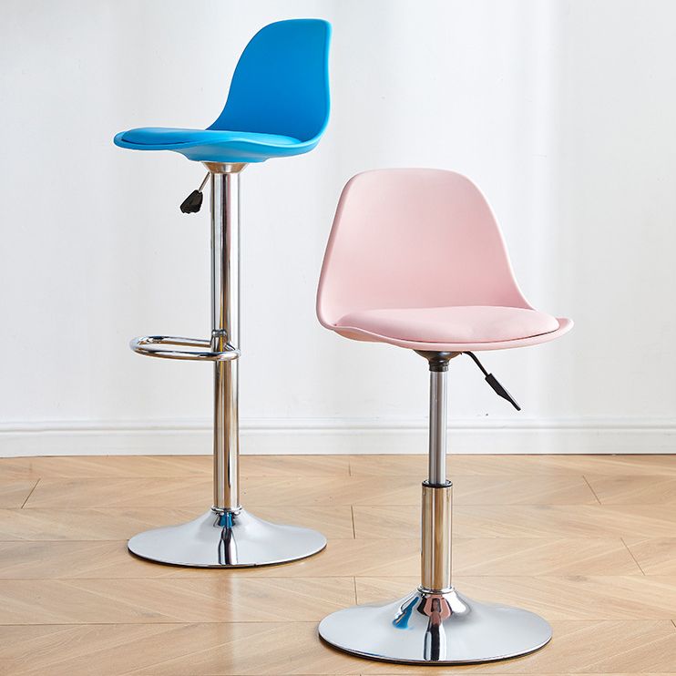 Contemporary Style Bar Stool Liftable Counter Bar Stool with Metal Legs