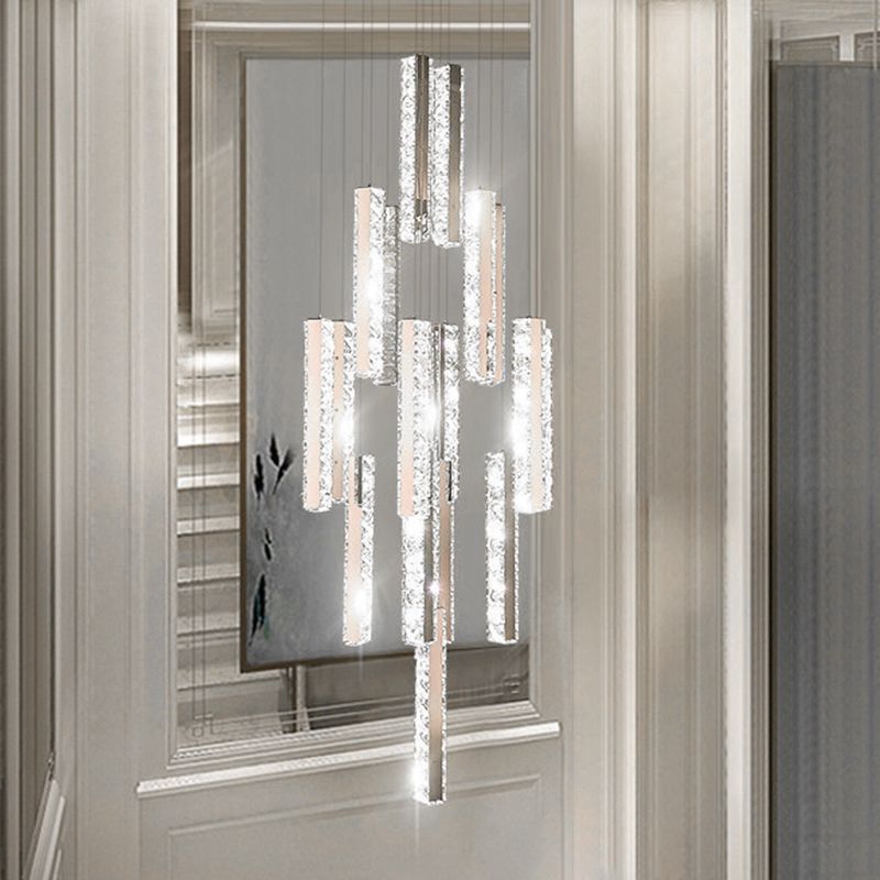 Kit de luz colgante posmoderna Luz de techo de cristal para sala de estar para sala de estar