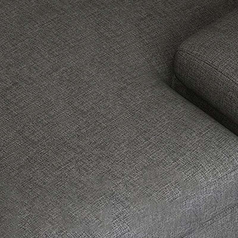 Modern Linen Blend Sectional with Pillow Top Arm for 4 People