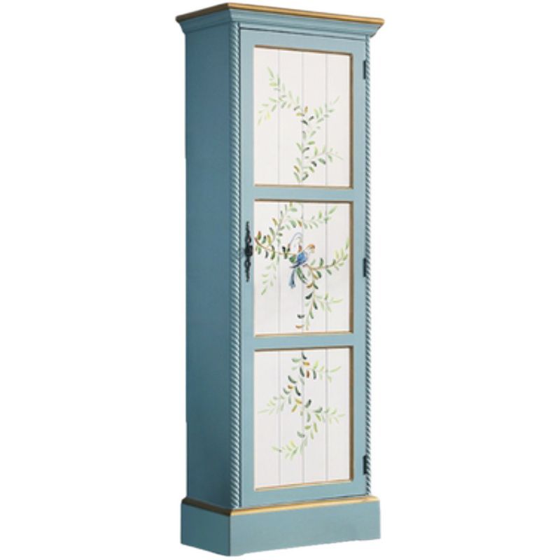 Traditional Style Storage Cabinet Wooden Armoire with Mirror