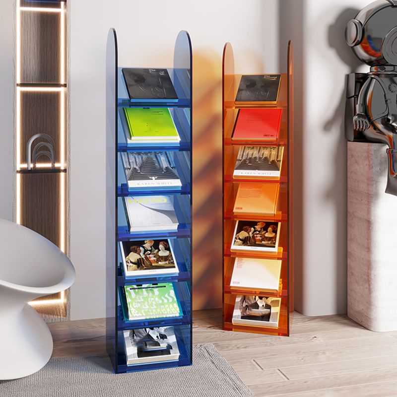 Modern Bookshelf Closed Back Standard Acrylic Bookcase for Study Room