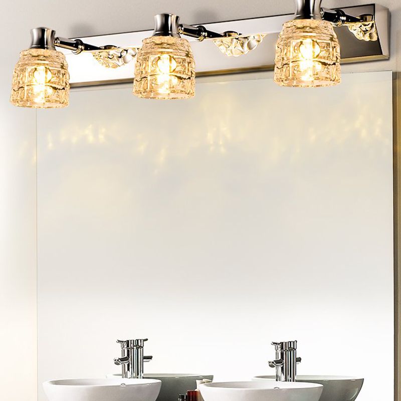Makeup Mirror Light Modern Simple Stainless Steel Mirror Lamp Fixture for Bathroom Toilet