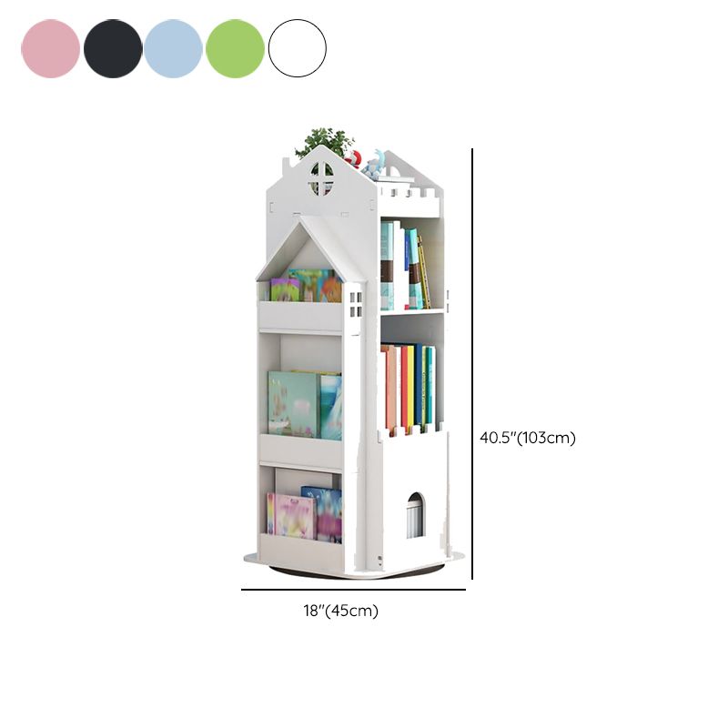 Scandinavian Open Back Standard Bookshelf Engineered Wood Bookcase for Study Room
