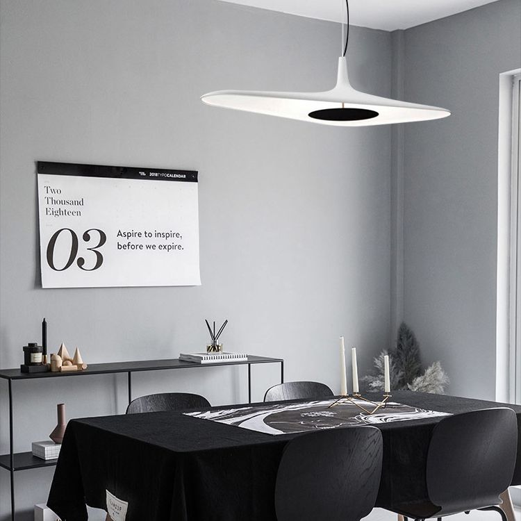 Modernes Harz-Pendel Licht Schlankes 1-Licht-LED-Deckenleuchte für Esszimmer