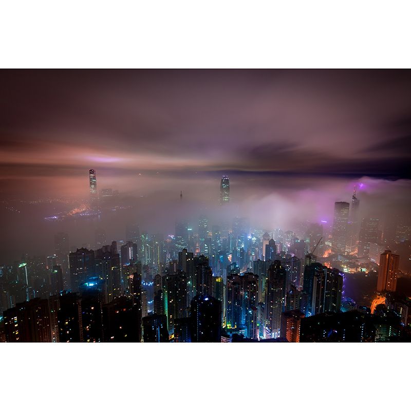 Environment Friendly Resistant Mural Wallpaper City Landscape Living Room Wall Mural