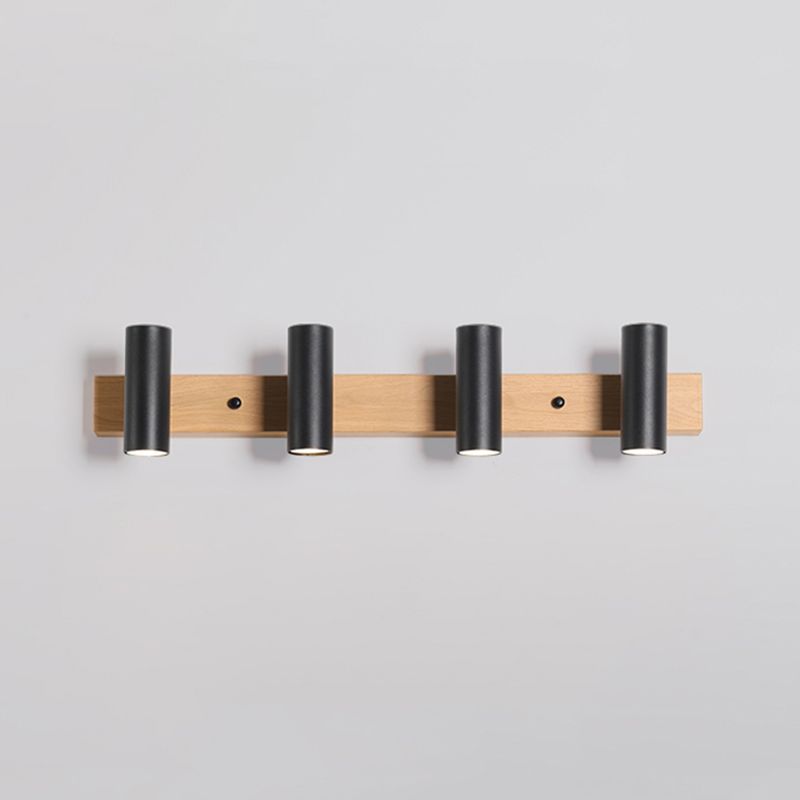 Lámpara de tocador de forma de cilindro de tocador de tocador de hierro de estilo nórdico con sombra de metal para dormitorio