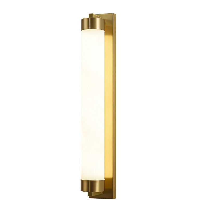 Chinese Brass Wall Light Gold LED Wall Sconce with Mica for Living Room