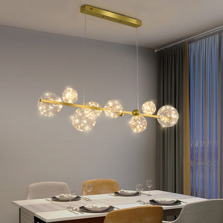 8 Light Globe Chandelier Lighting Modern Island Lighting Metal Island Light Fixture