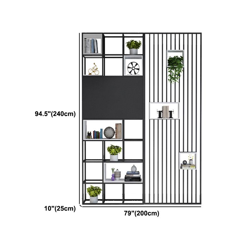 Open Back Bookshelf Industrial Style Solid Wood Bookcase for Home Office