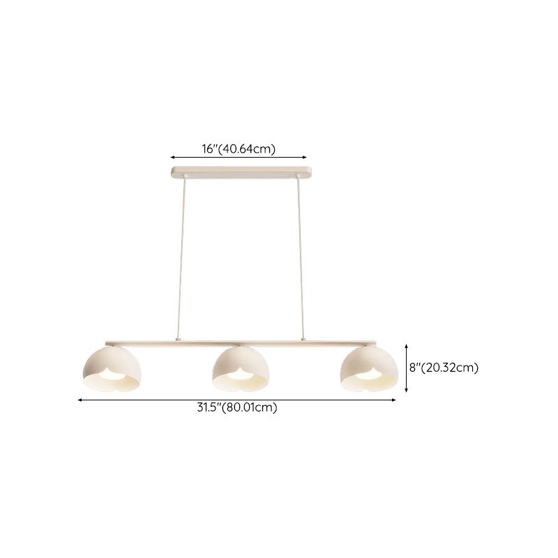 Modernism 3-Light Kitchen Island Lighting White Island Pendant Lighting for Kitchen