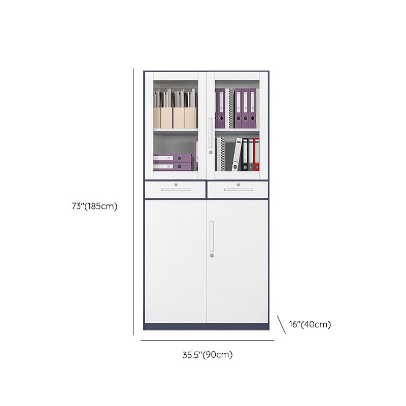 Contemporary File Cabinet Steel Frame Fire-Resistant File Cabinet