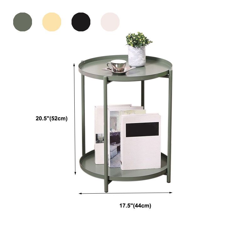 Medieval Modern Style Round Metal Table 4 Legs Base Side Table