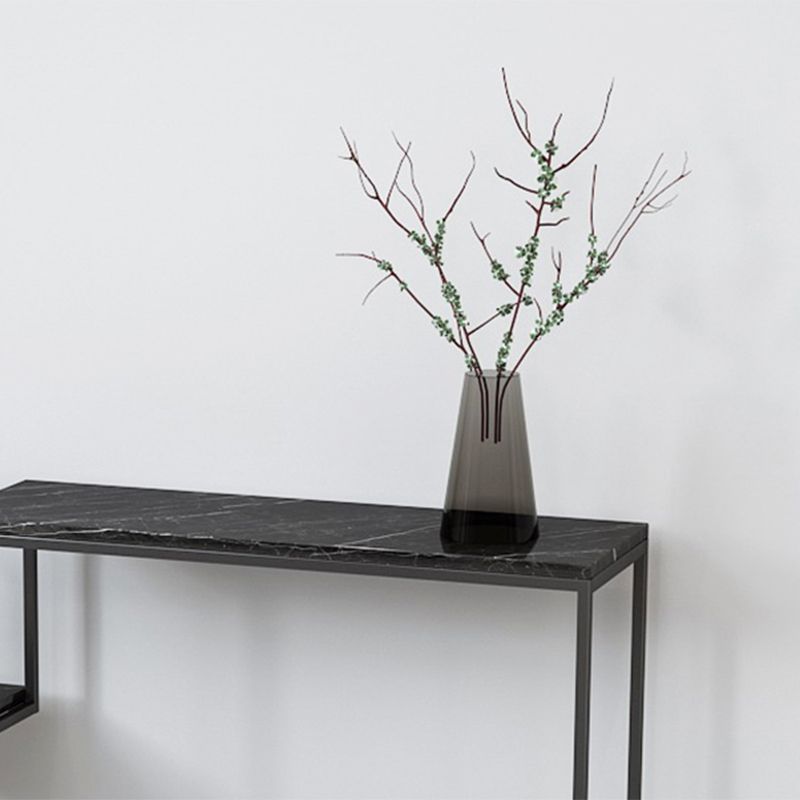 Stone Modern Console Table with Shelf, 31.49 inch Frame Console Table