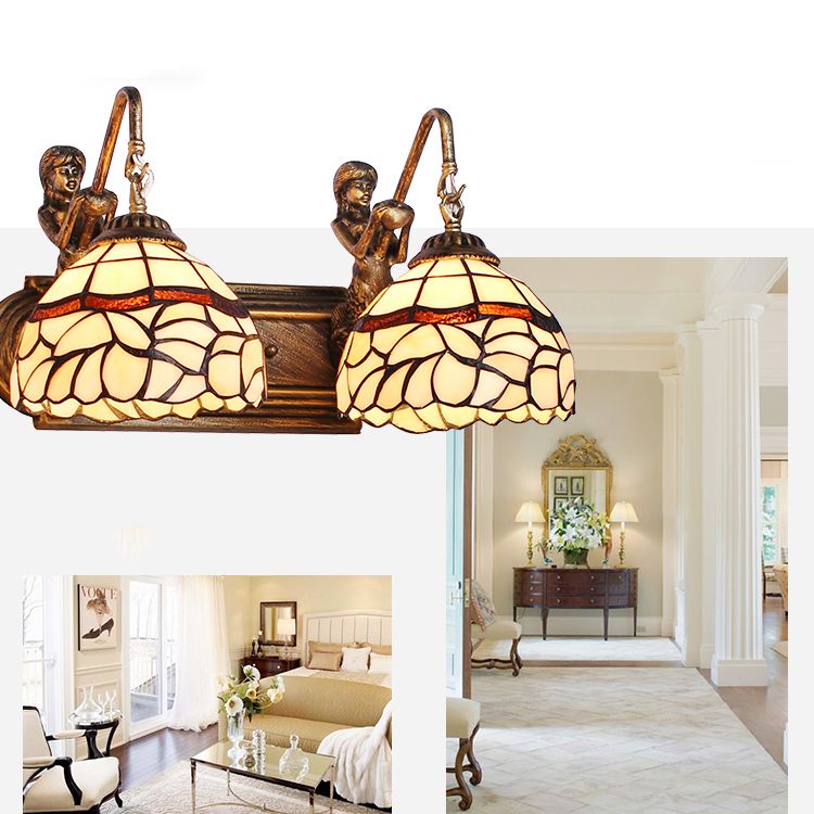 Nordic Style Iron Vanity Light Mermaid Shape Vanity Lamp for Shower Room
