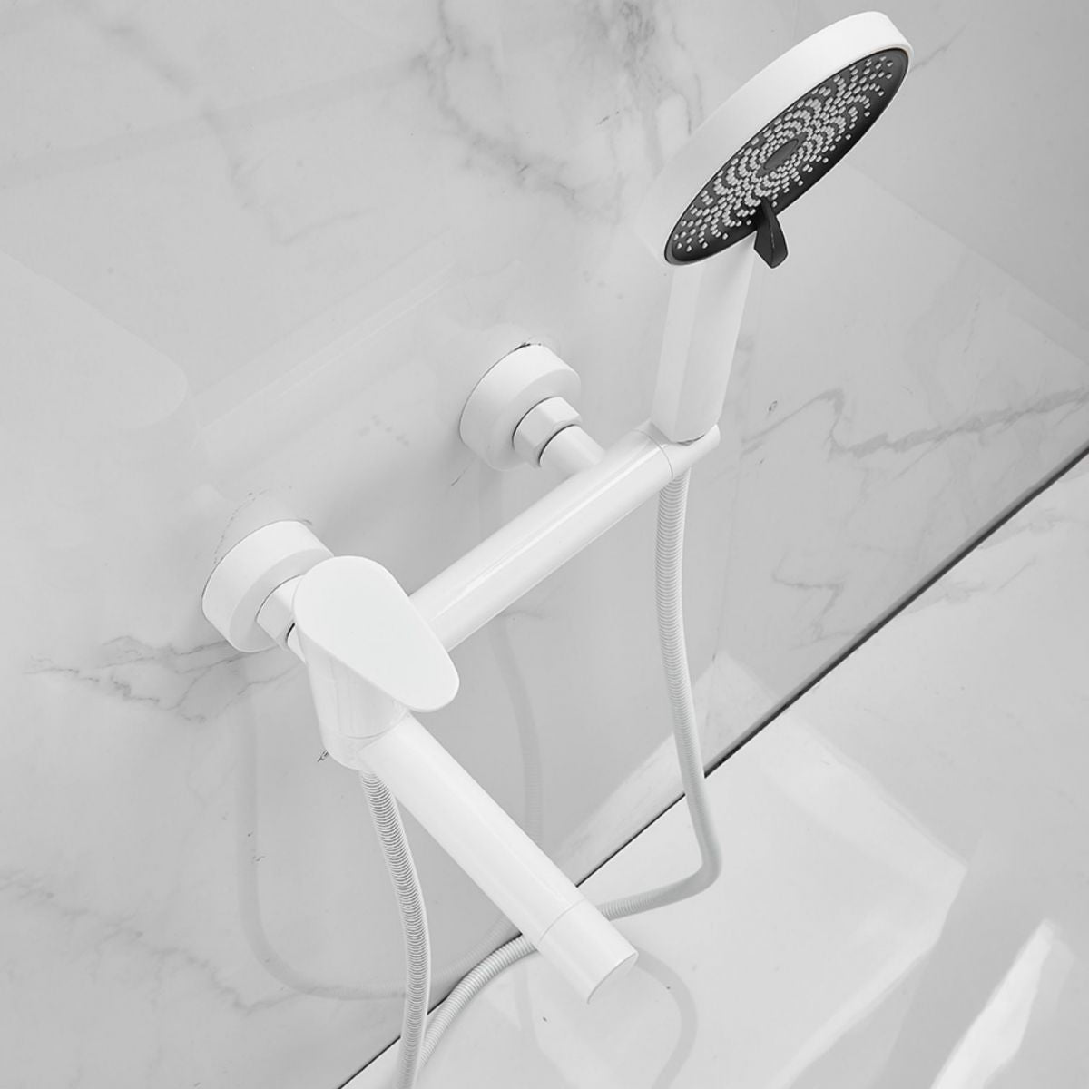 Contemporary Wall Mounted Tub Filler Single Handle Metal Faucet