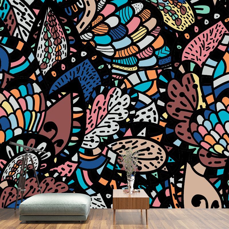 Bohemen abstracte vlindermuurschilderingen veelkleurige vochtbestendige muurdecoratie voor slaapkamer