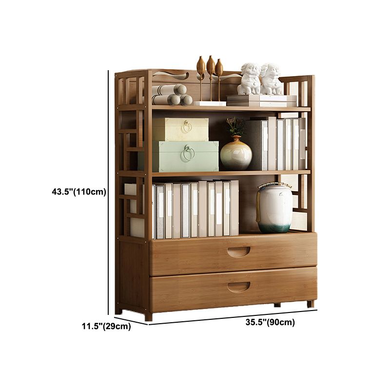 Modern Bamboo Bookcase Standard 11-inch Wide Home Book Shelf