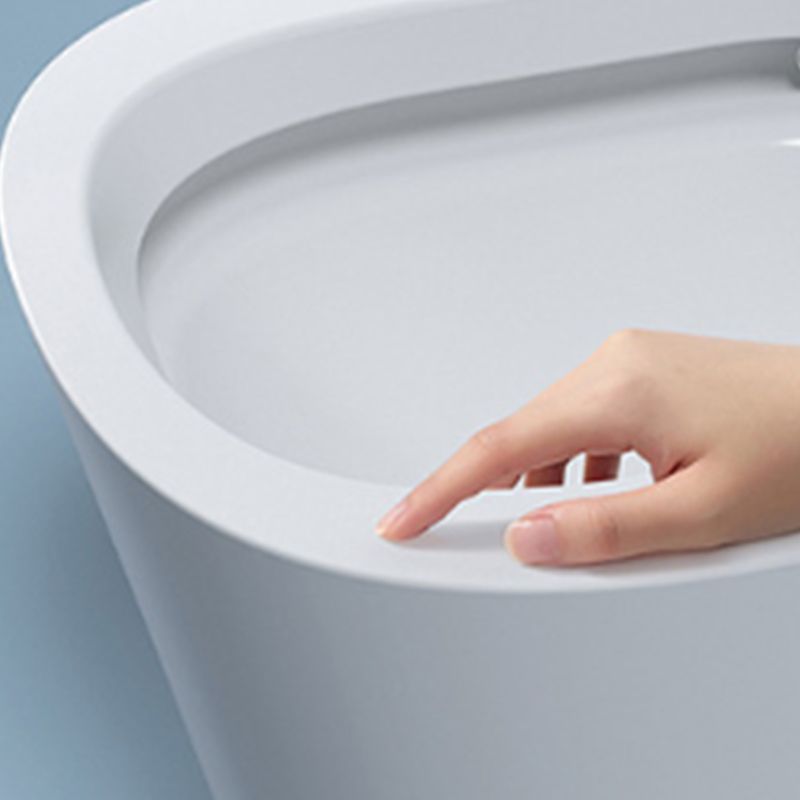 Contemporary One Piece Flush Toilet White Floor Mounted Urine Toilet for Washroom