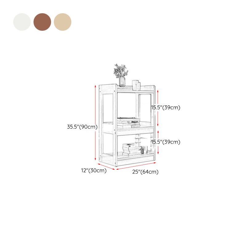 Etagere Contemporary Bookcase Wooden Bookshelf with Rectangular Shelves