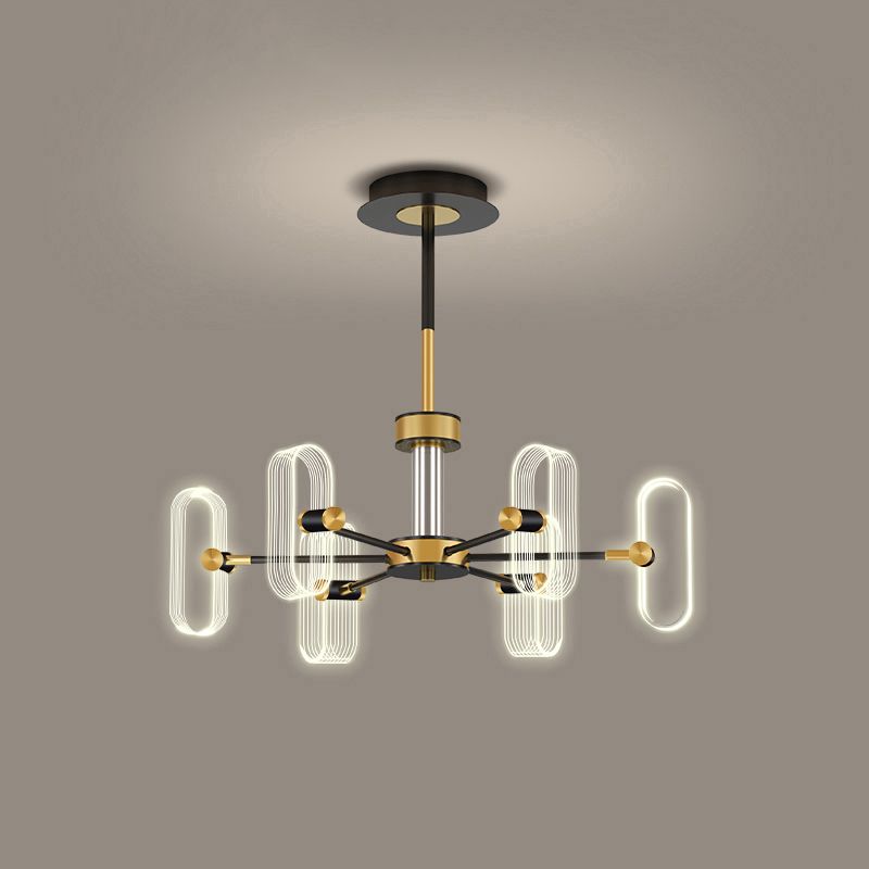 Acrylic Contemporary Pendant Lighting Fixtures Black Sputnik Hanging Lights