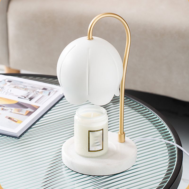 Night Floral Light Nordic Marble 1 Head Bedroom Table Table Lampe de cire sans bougies
