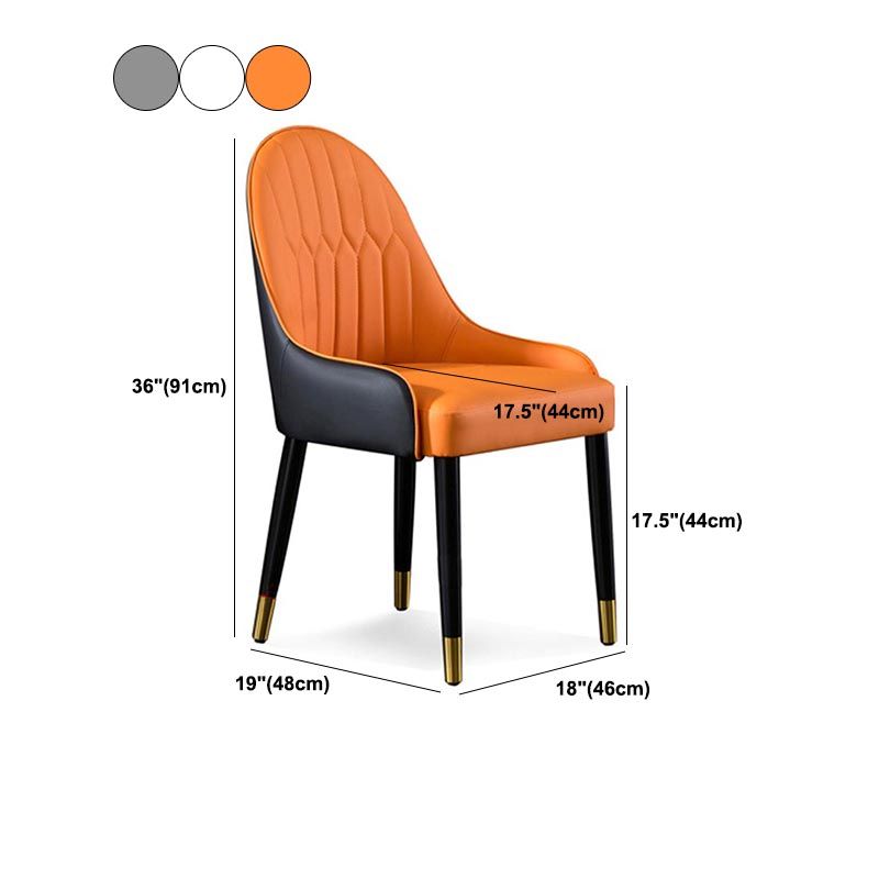 Glam Wood Dining Chairs Parsons Chair in Matte Finish for Home