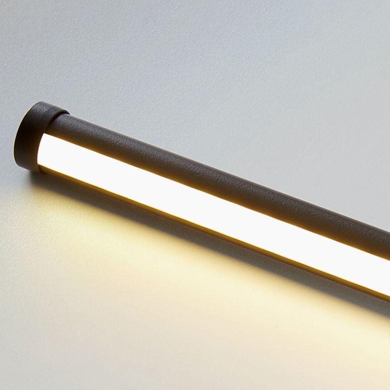 1-Light Strip Shape Floor Light Modern Style Floor Standing Light with Acrylic Shade