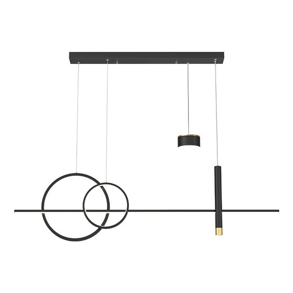 Zeitgenössische Anhängerlichter für Kücheninsel Linearinselbeleuchtung Metall