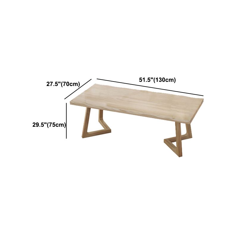 Modern Style Dining Table Rectangle Solid Wood Table for Home