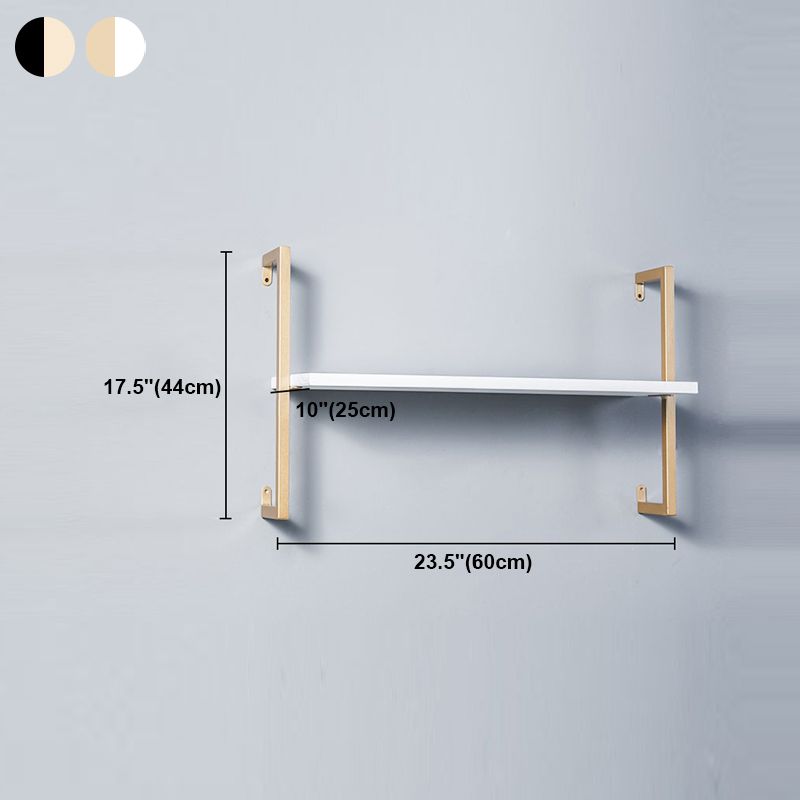 Contemporary Wall Unit Bookshelf with Iron Frame Manufactured Wood Shelf