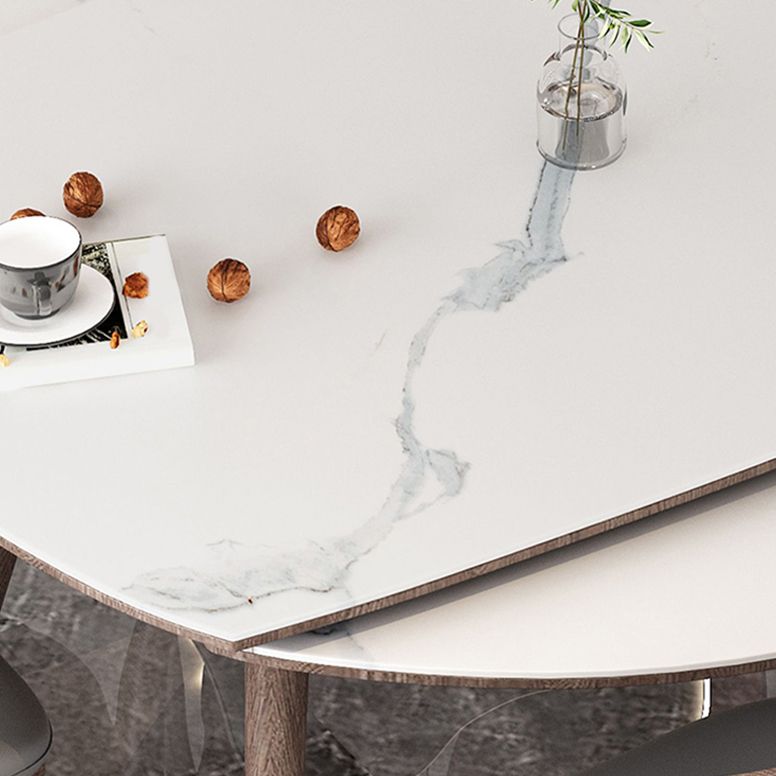 Modern Dining Set 1/4/7 Pieces Folding Dining Table with Open Back Dining Side Chairs