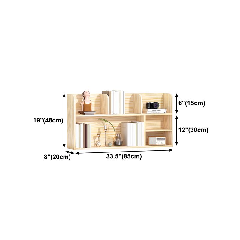 Libris de bibliothèque standard en bois de pin naturel moderne