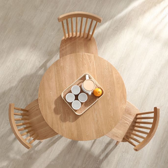 Tripod Base Dining Site Table Table de cuve contemporaine avec bois massif