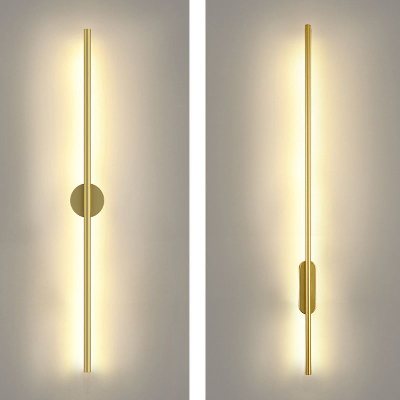 1-Light Ribbon Wall Sconce Modern Simple Style Metal Wall Lighting in Gold