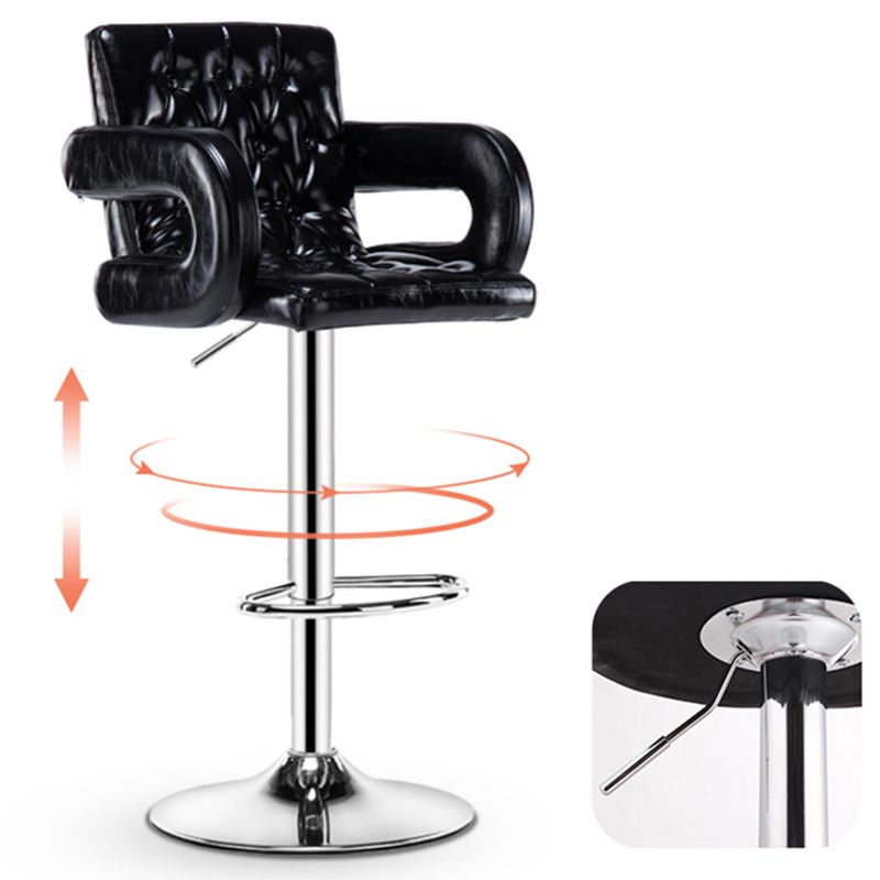 Taburete de elevación y giro de cuero de cuero taburete para interiores para interiores