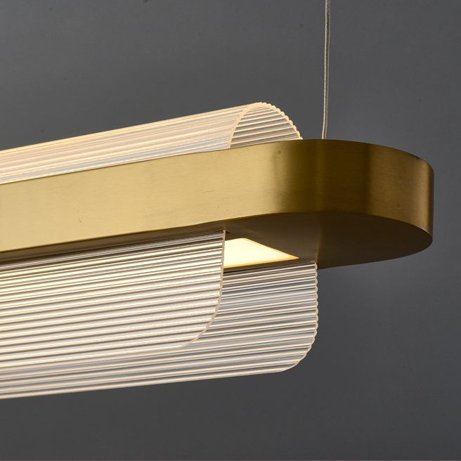 Curl Hanging Island Lights Ultra-Contemporary Acrilic lampadario Acriffetti di illuminazione per il ristorante